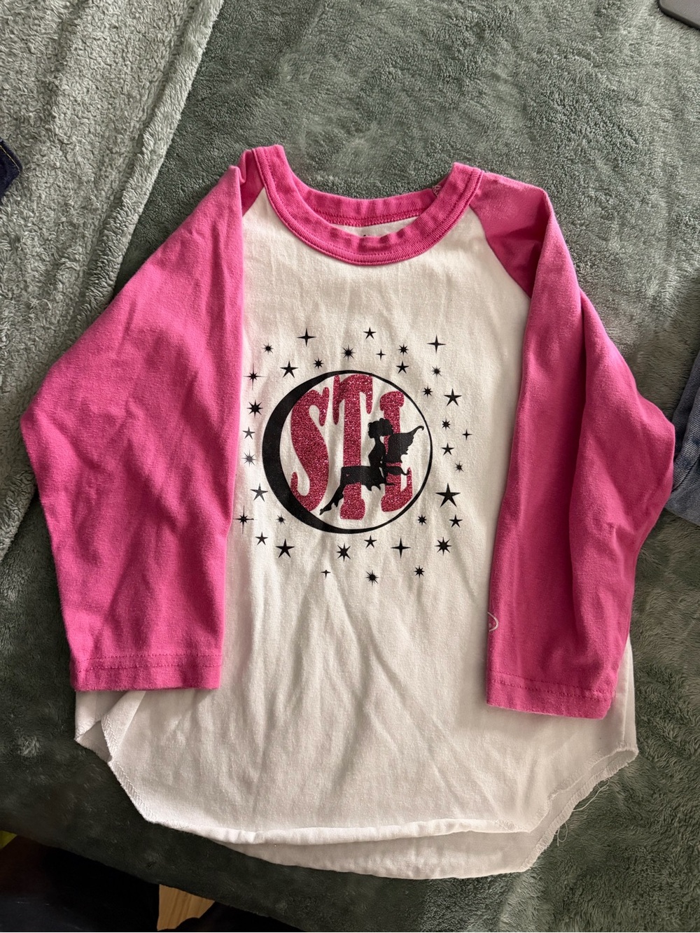 Rawlings Pink and White Raglan Graphic Tee